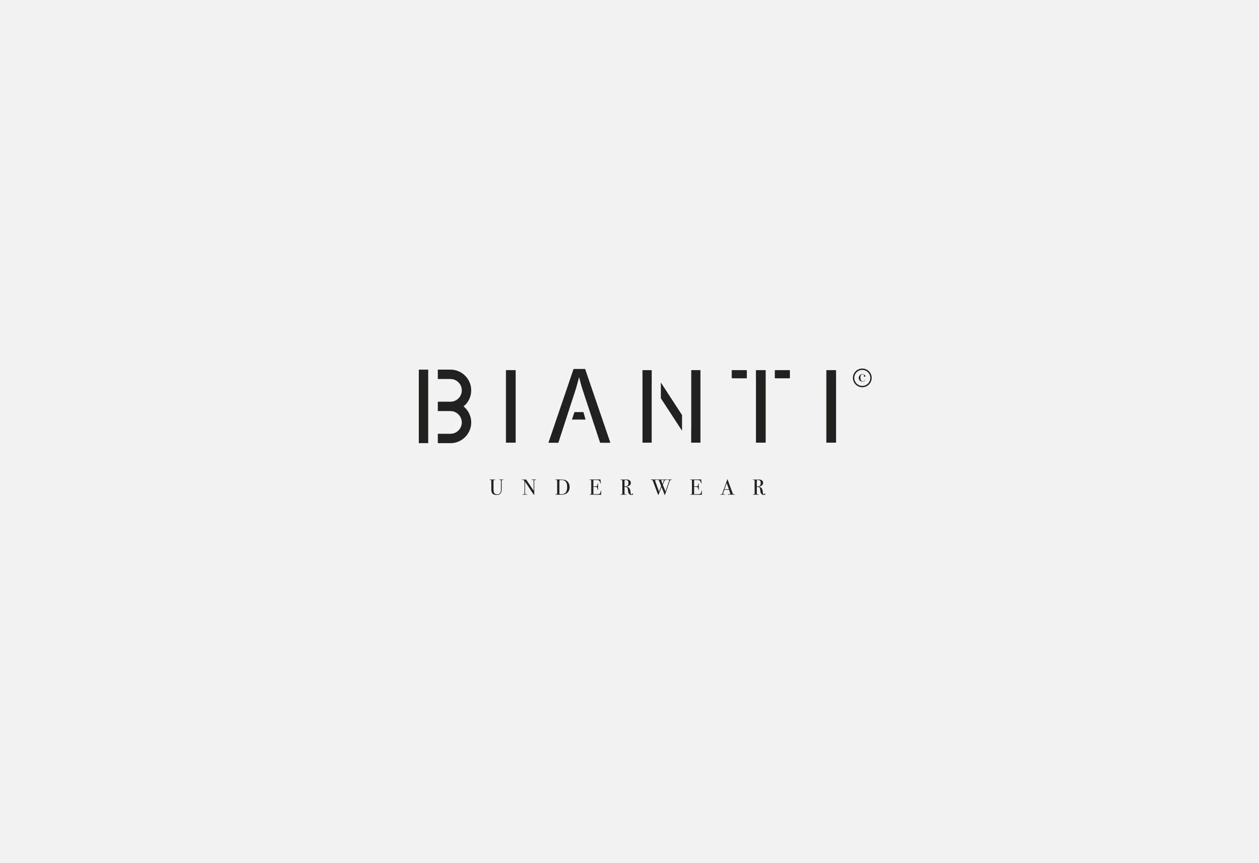 Biantis logotyp i mörkt på ljusgrå botten
