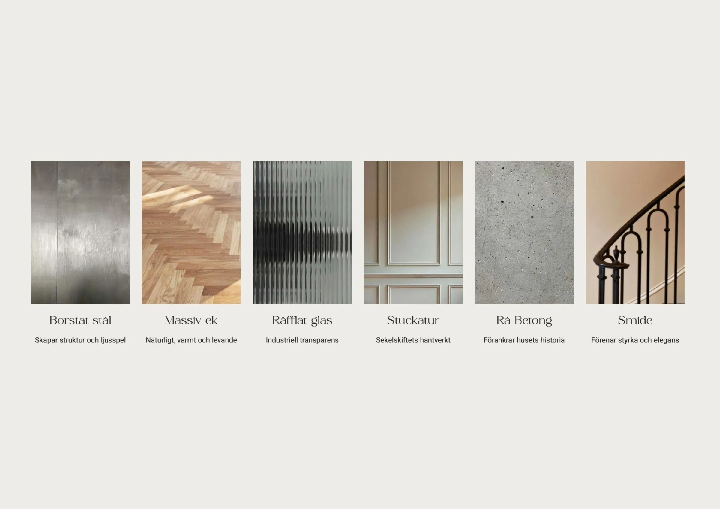 Brand book: material och texturer